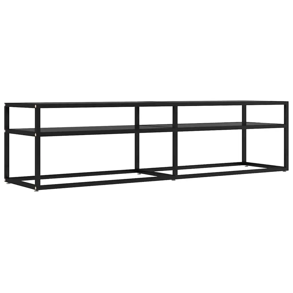 Black Media Console for DVDs and Accessories