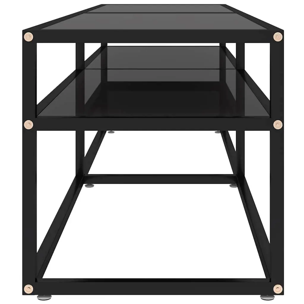 Black Media Console for DVDs and Accessories