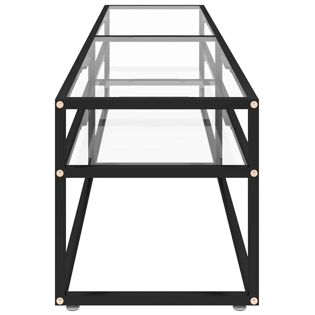 TV Cabinet Tempered Glass 180 x 40 x 40.5 cm Transparent Media Console