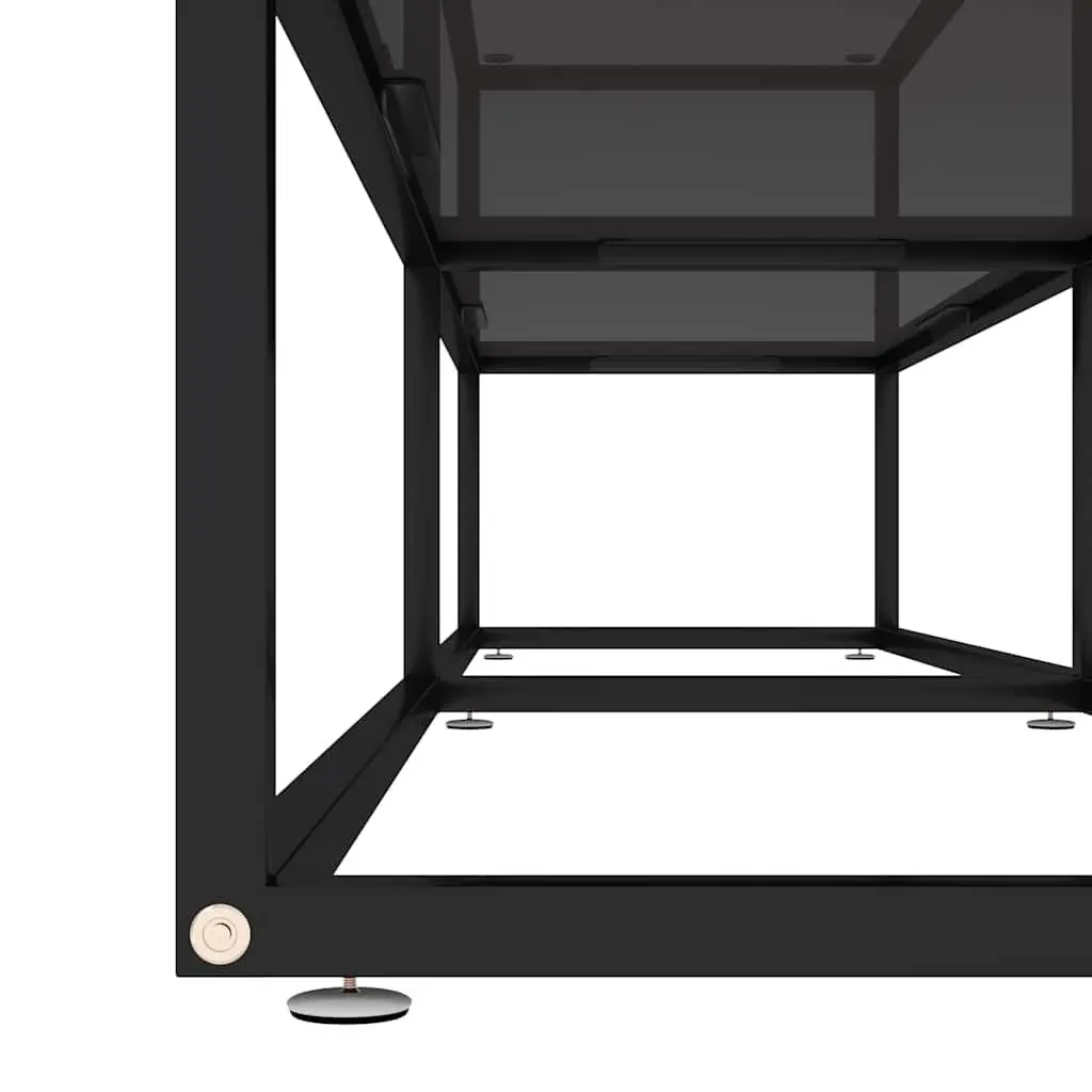 TV Cabinet Black Glass Shelving Unit Living Room Entertainment Storage Furniture