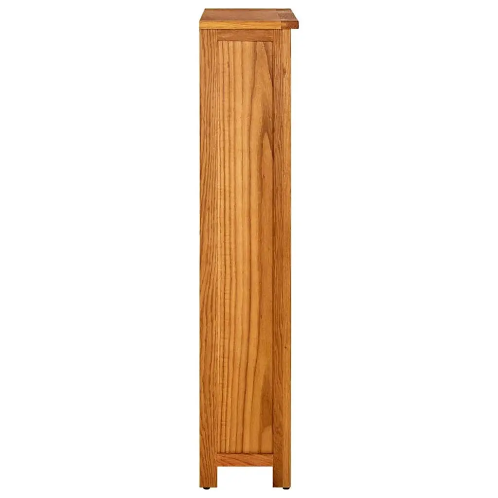 4 Tier Bookshelf Solid Oak Wood Brown 70x22x110 cm Standing Storage Display Unit