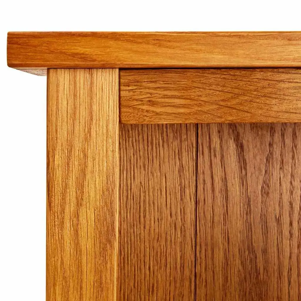 5-Tier Bookcase Solid Oak Wood Standing Shelf Storage Display Unit 45x22x140cm