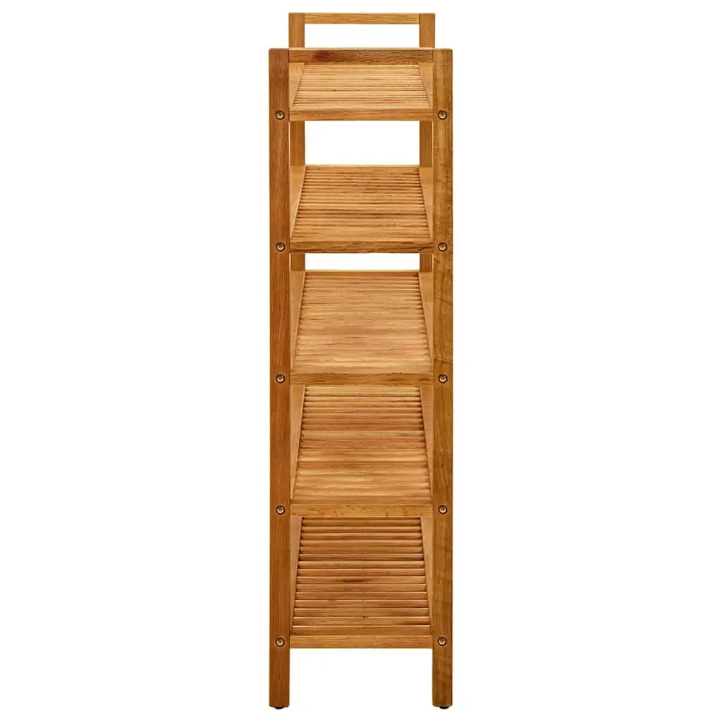 Shoe Rack with 5 Shelves Brown Storage Organiser Hallway Wooden Display Stand