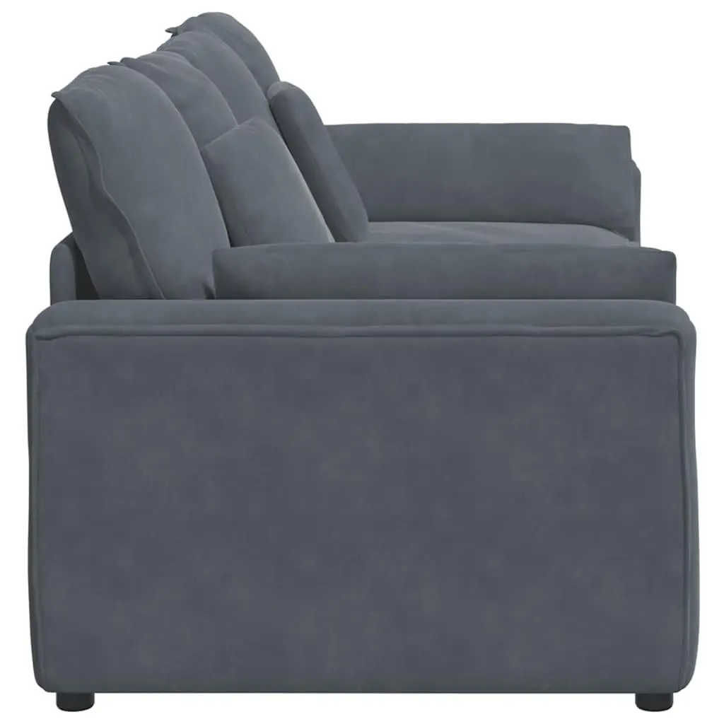 Modular Sofa with Cushions Dark Grey Reconfigurable Sectional Lounge Living Room