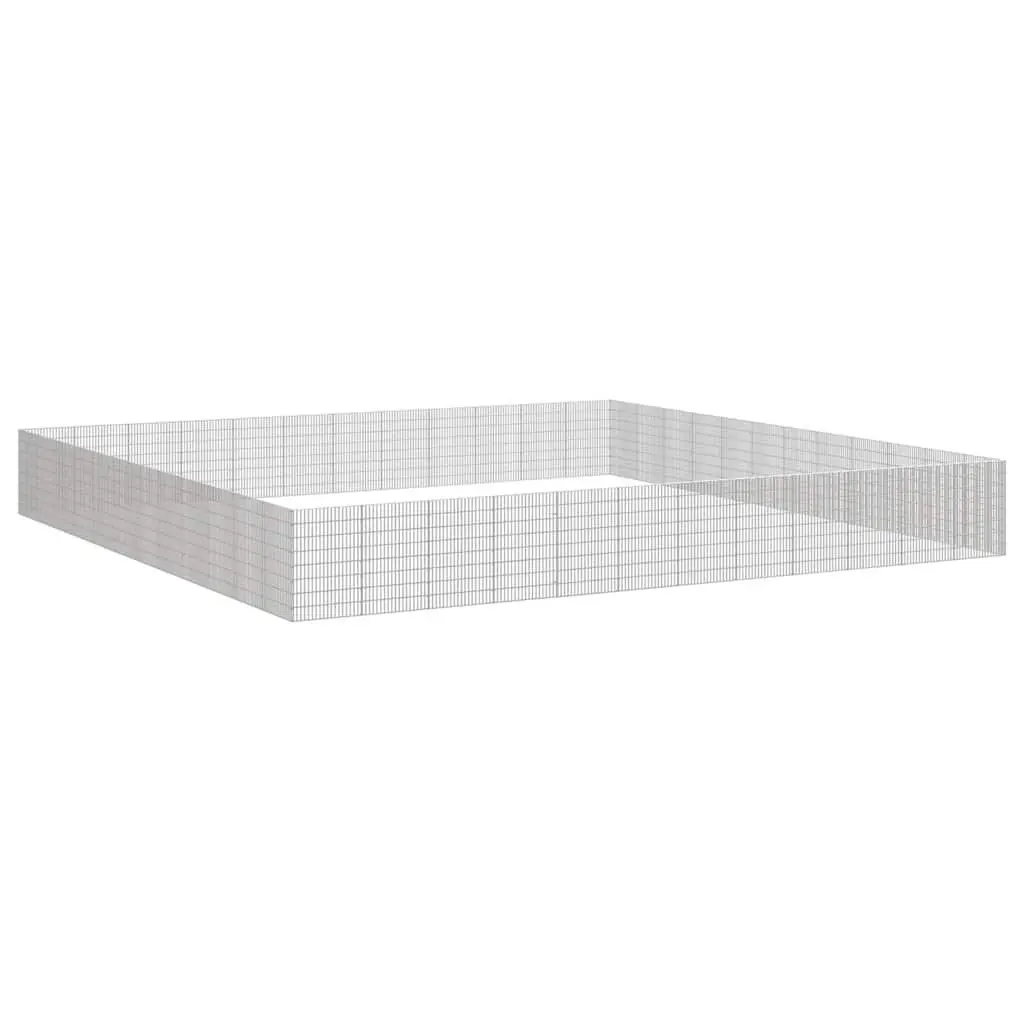 48 Panel Silver Galvanised Iron Small Animal Exercise Run Playpen Enclosure