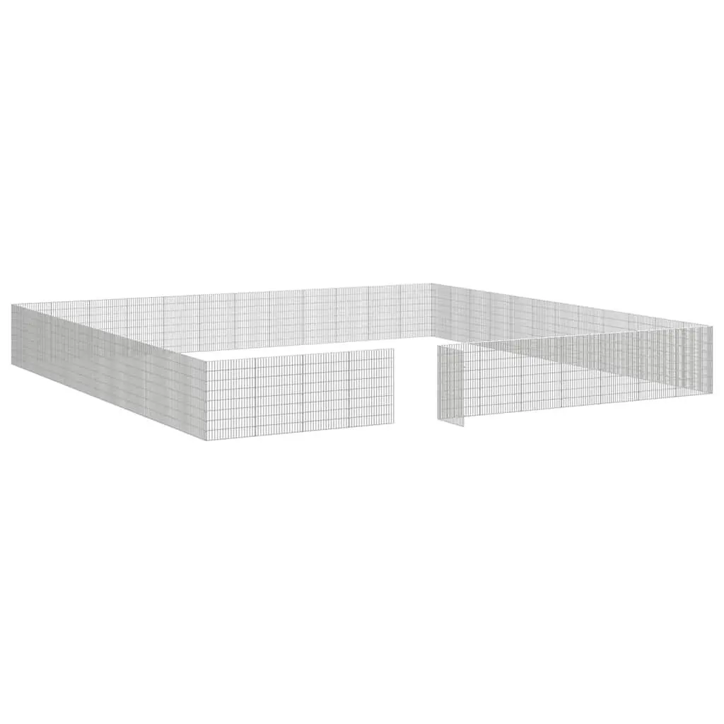 48 Panel Silver Galvanised Iron Small Animal Exercise Run Playpen Enclosure