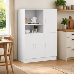 Practical 2 Piece White Kitchen Cabinet Set for Everyday Use