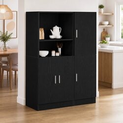 Practical Black Wall-Mounted Kitchen Cabinets for Your Home