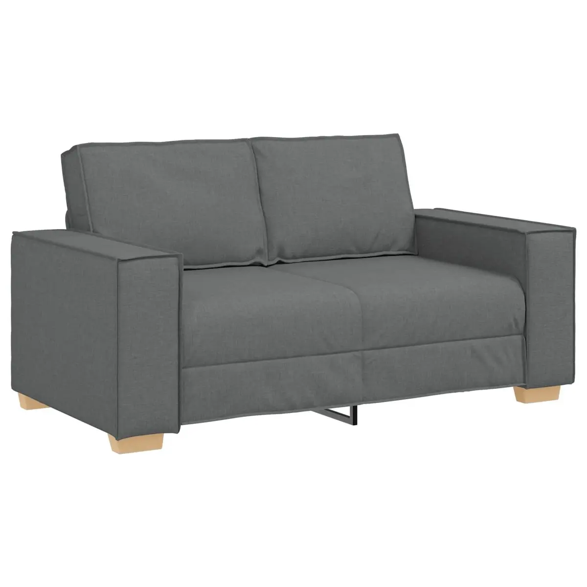 3-Piece Sofa Set Grey Linen-Blend 220cm Wide Modern Living Room Furniture