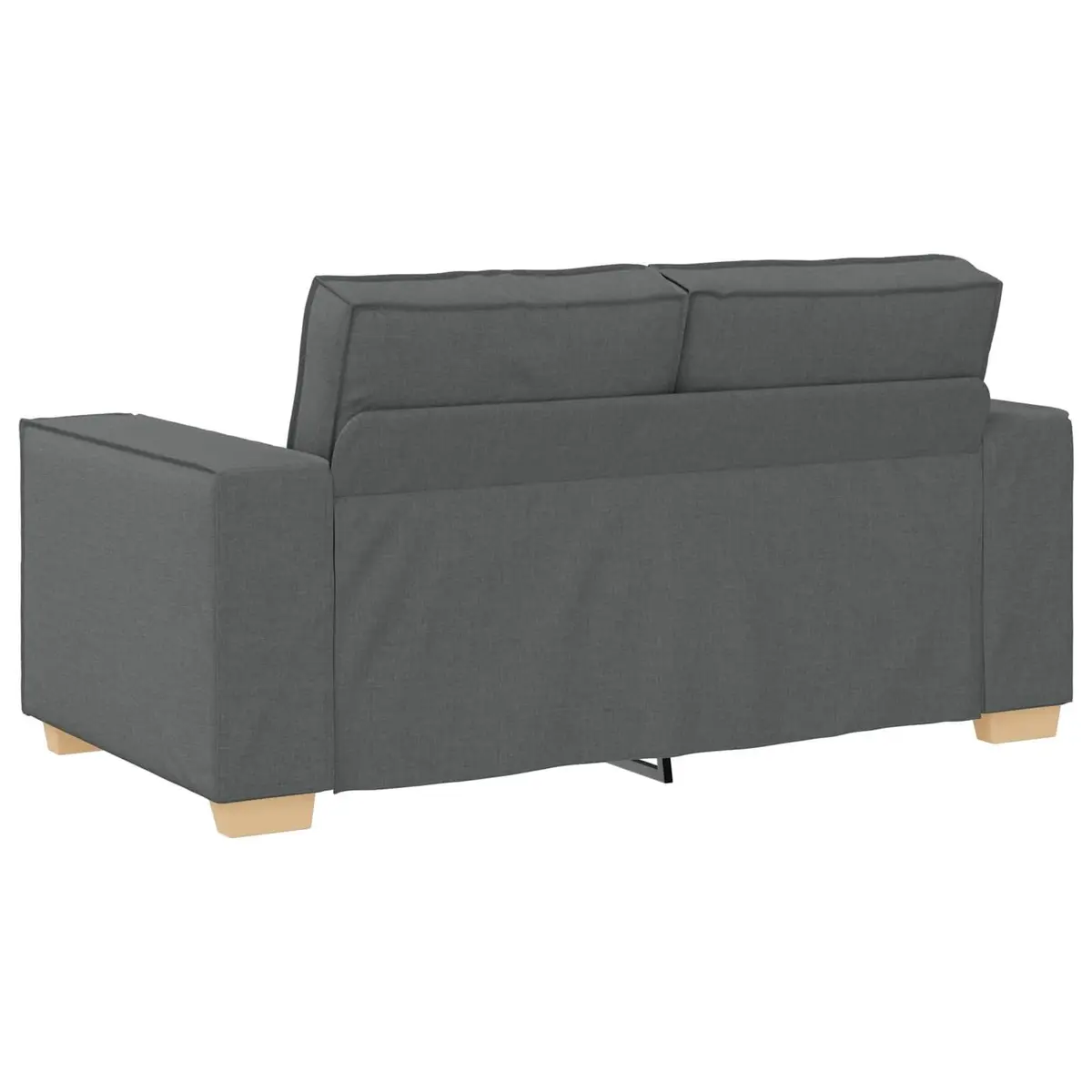 3-Piece Sofa Set Grey Linen-Blend 220cm Wide Modern Living Room Furniture