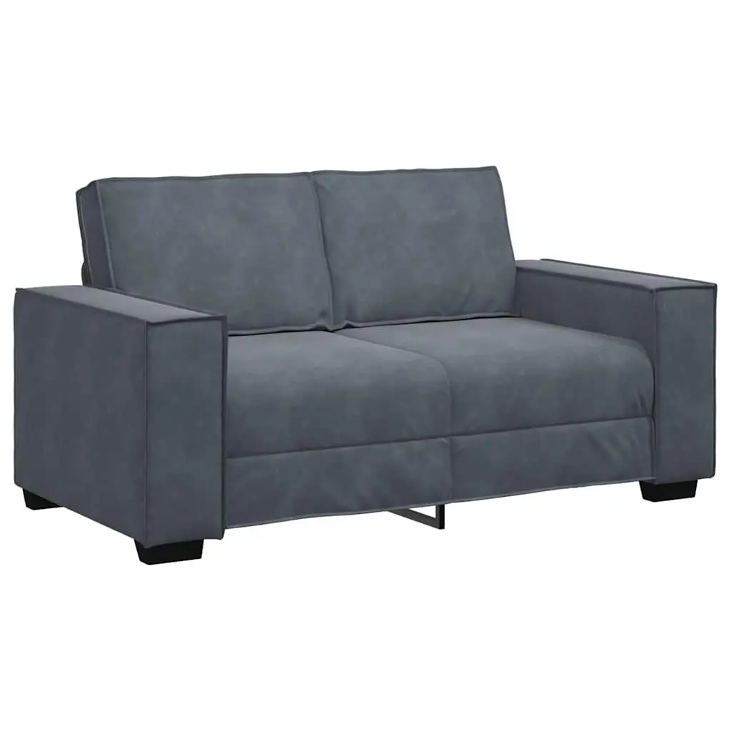 3 Piece Sofa Set Grey Velvet Living Room Furniture Lounge Seating Suite