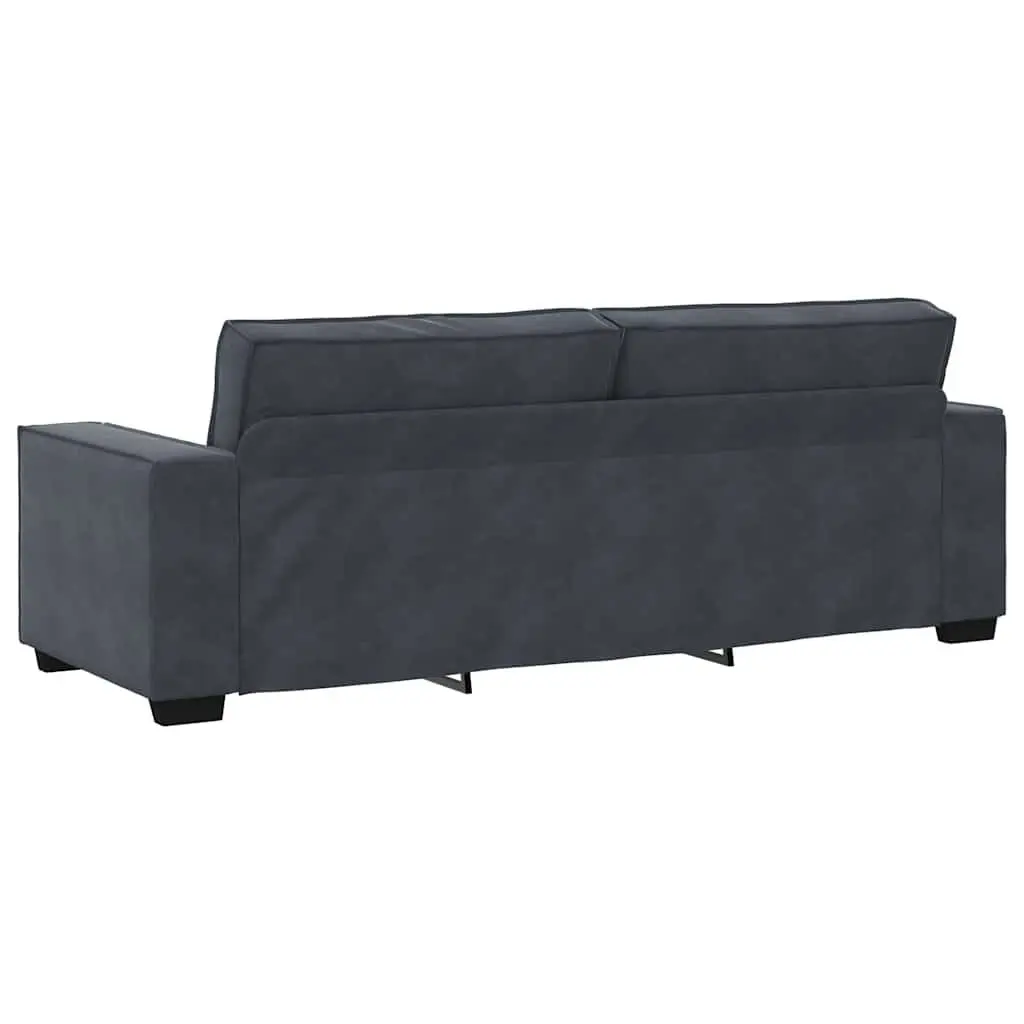3 Piece Sofa Set Grey Velvet Living Room Furniture Lounge Seating Suite