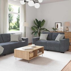 Versatile Grey Velvet 3 Piece Sofa Set for Any Home