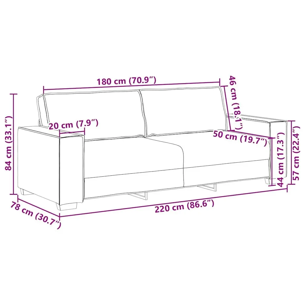2 Piece Sofa Set Velvet Grey Lounge Suite