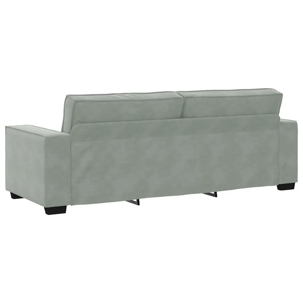 2 Piece Sofa Set Velvet Grey Lounge Suite