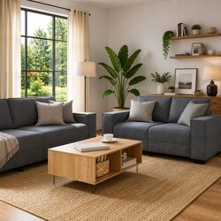 Versatile Grey Velvet Sofa Set for Any Room