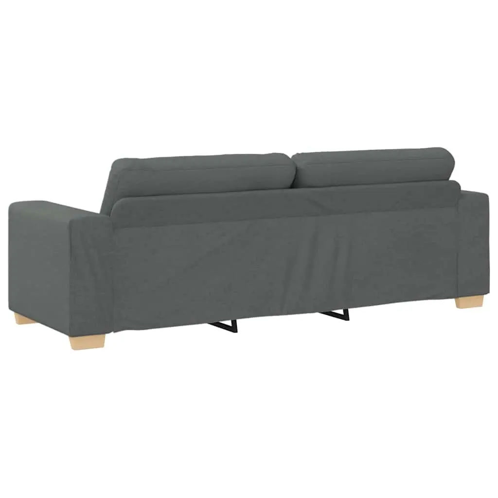 2 Piece Sofa Set Grey Fabric Lounge Suite Living Room Furniture Armrests