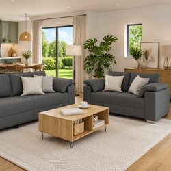 Versatile Grey 2-Seater Sofa Fits Any Home Setting