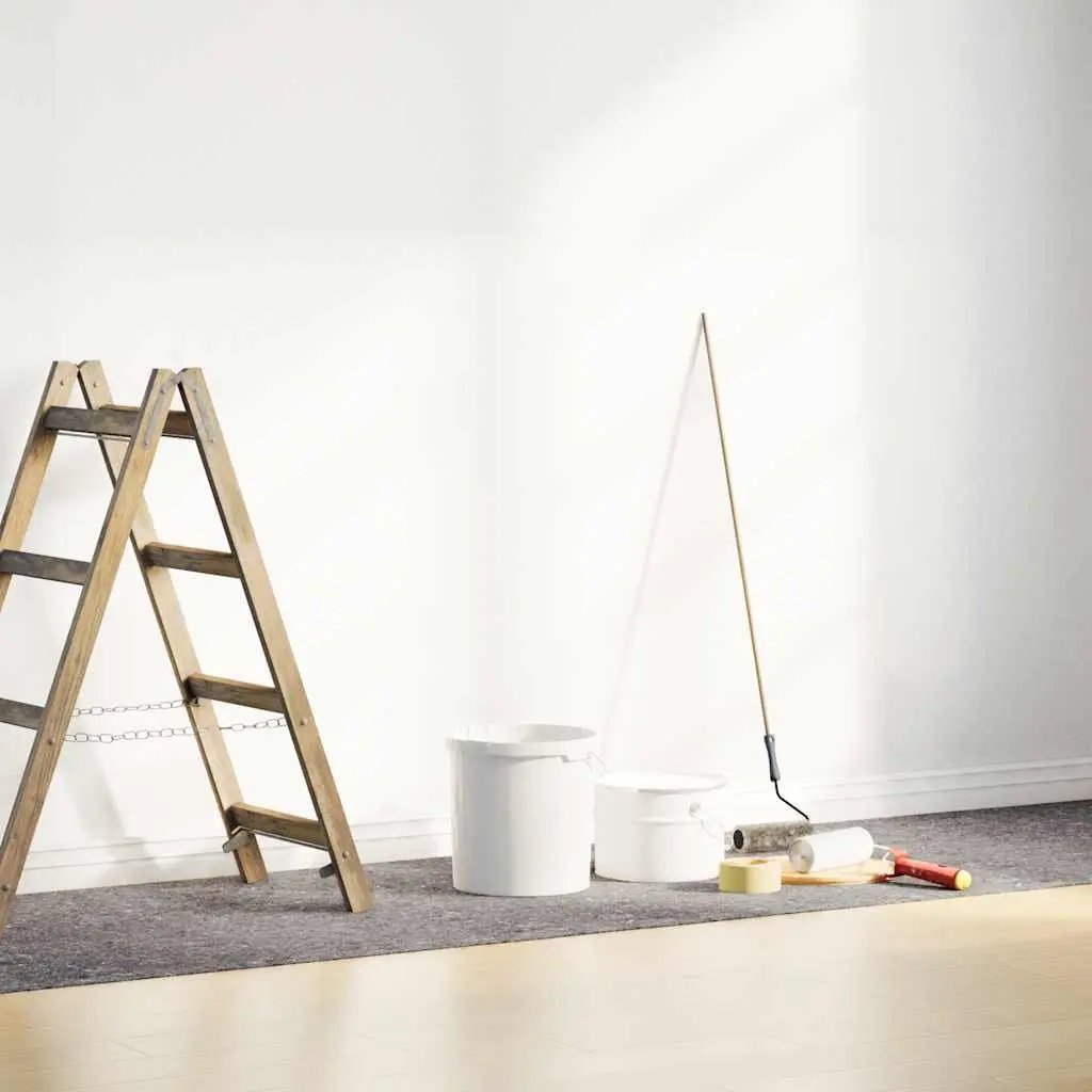 Painter Fleece Floor Protector Non-slip Water-resistant Non-woven Fabric Grey 25m x 1m 2 Rolls