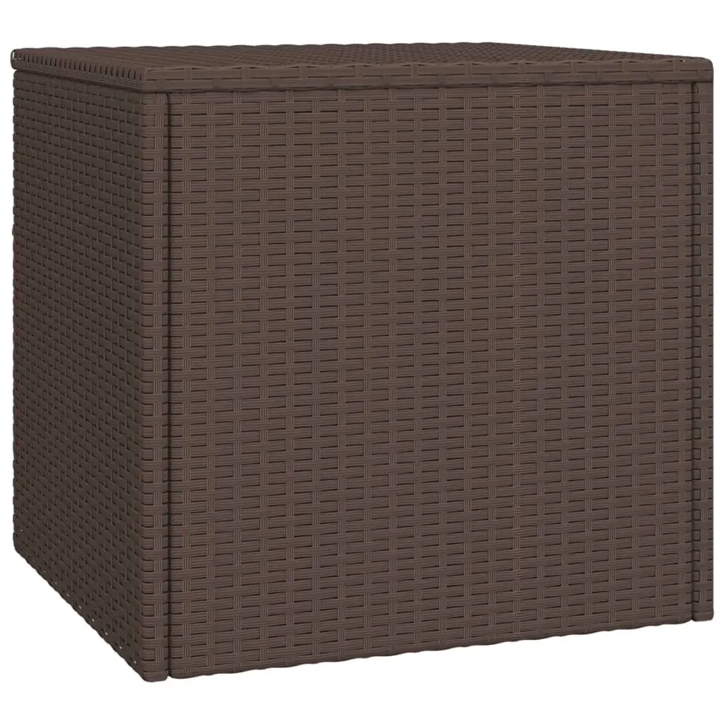 Garden Side Tables Set 3 Piece PE Rattan Brown Powder-coated Steel