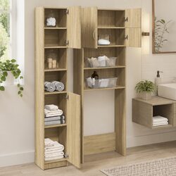 Functional Bathroom Storage - 2 pcs Wall Cabinet Set
