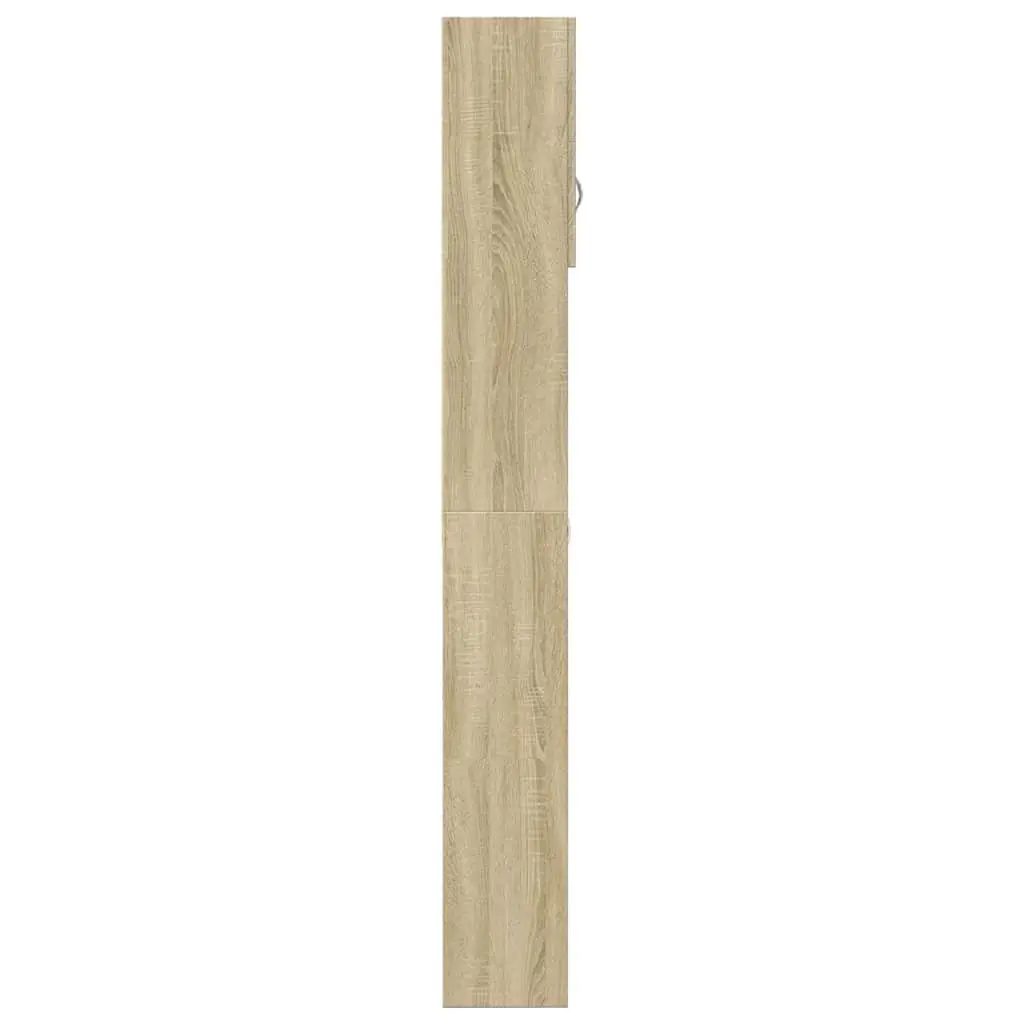 Bathroom Furniture Set Engineered Wood 2 Piece Brown Sonoma Oak Storage Cabinet