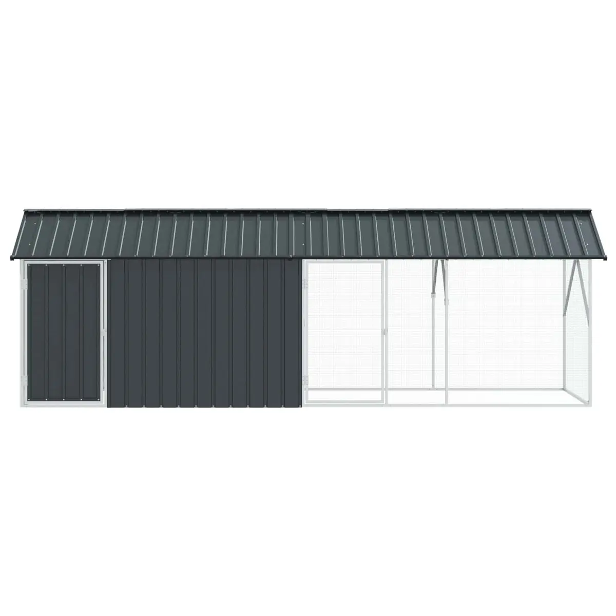 Bird Cage Galvanised Steel 422x103x142cm Anthracite Outdoor