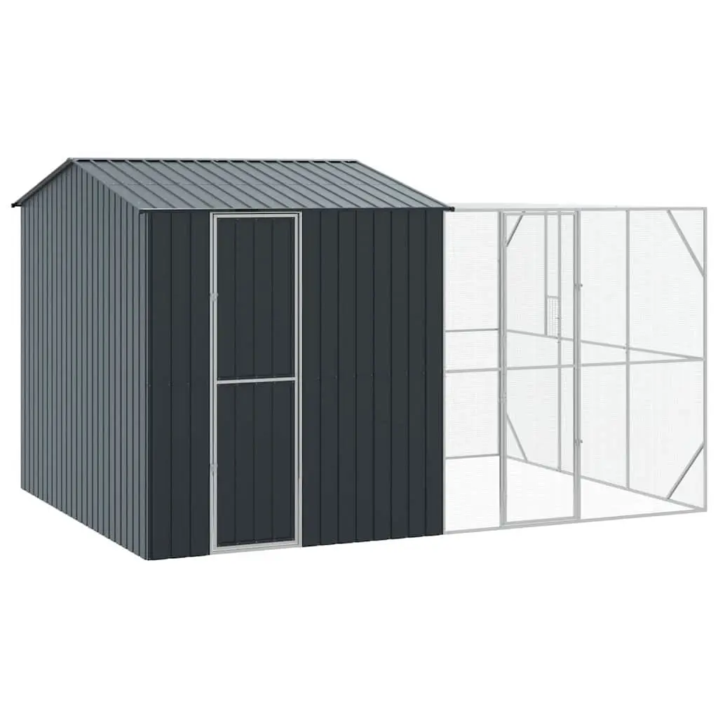 Bird Cage Galvanised Steel Rectangular 425 x 304 x 247 cm Anthracite