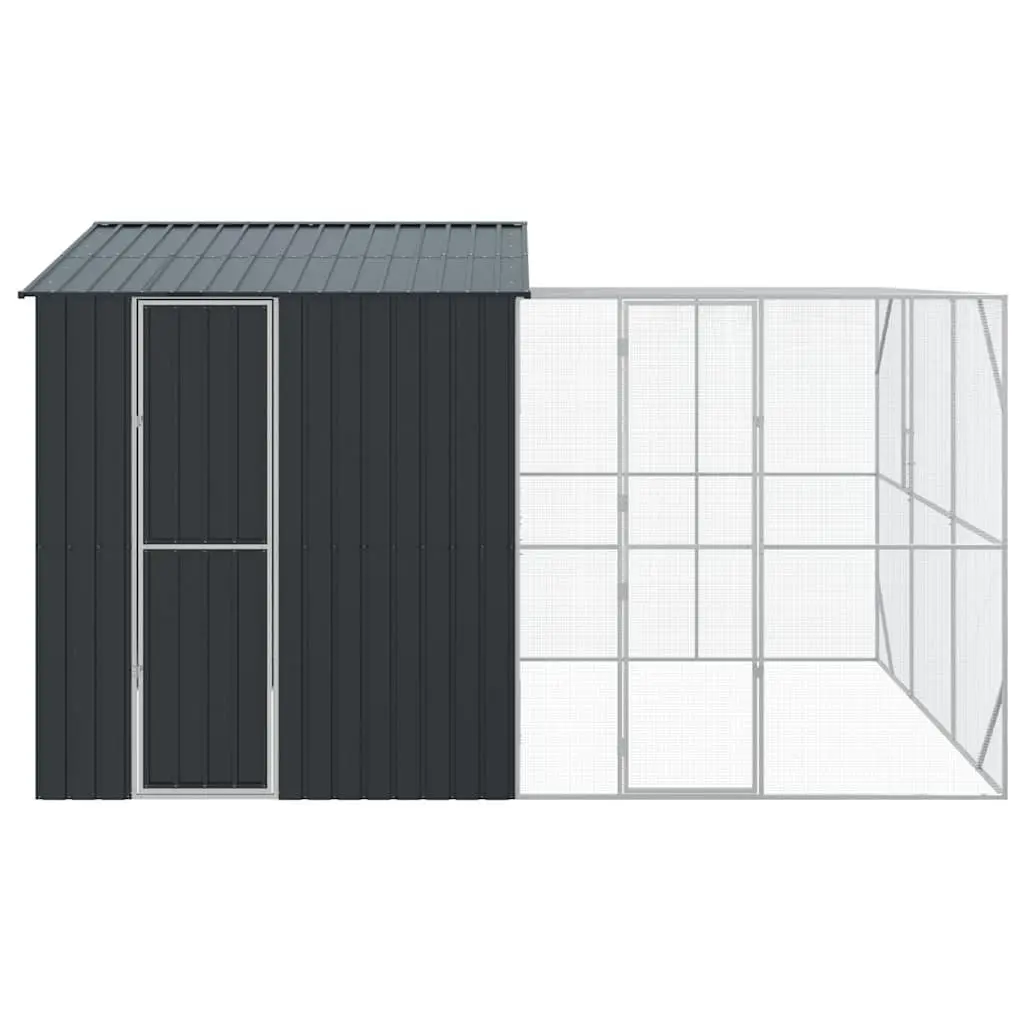 Bird Cage Galvanised Steel Rectangular 425 x 304 x 247 cm Anthracite