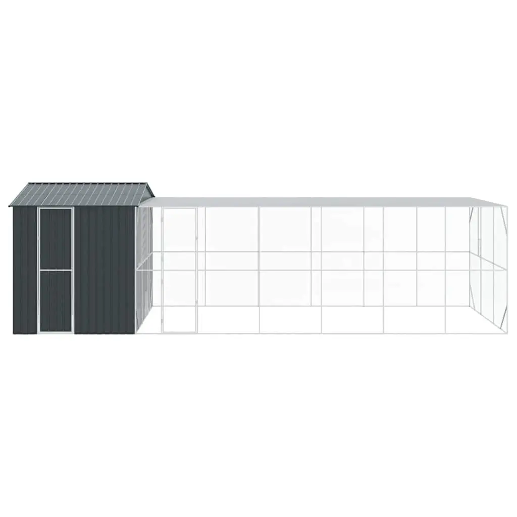 Bird Cage Galvanised Steel Rectangular Outdoor Anthracite Garden Aviary