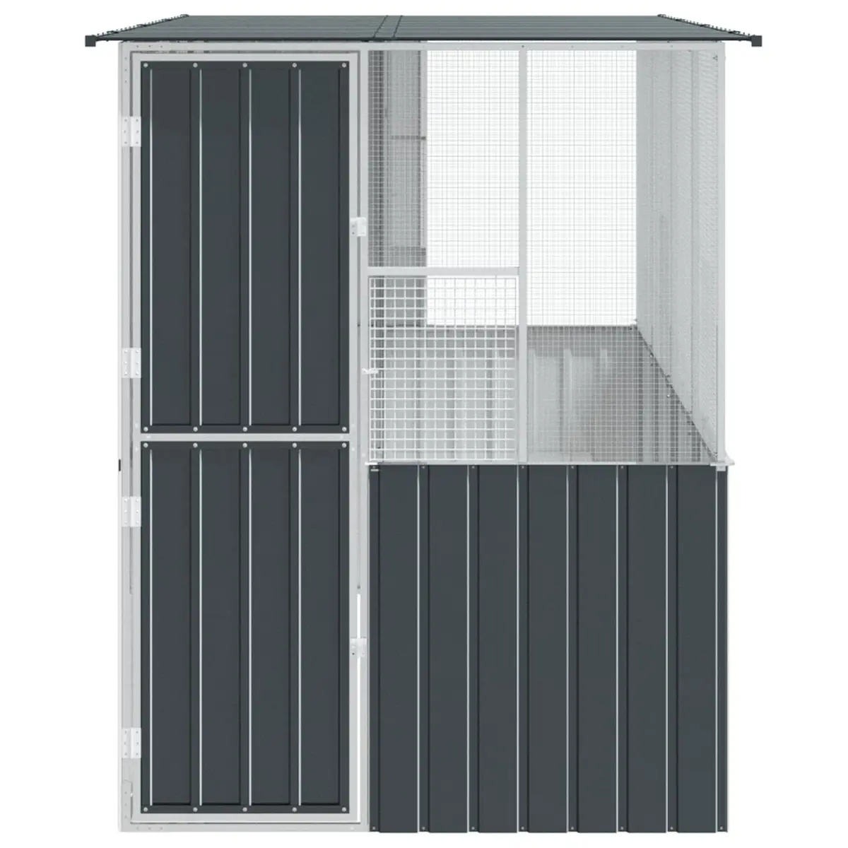 Bird Cage Galvanised Steel Frame Rectangular 165 x 318 x 200 cm Anthracite