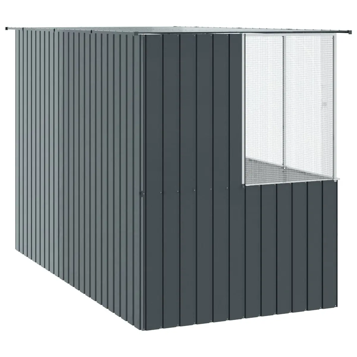 Bird Cage Galvanised Steel Frame Rectangular 165 x 318 x 200 cm Anthracite