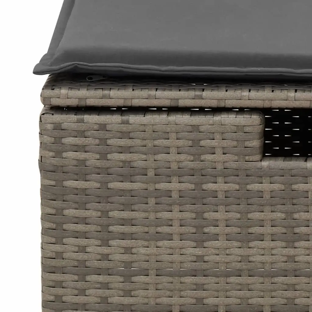 Garden Sofa Set Modular PE Rattan 4 Piece Outdoor Furniture Grey