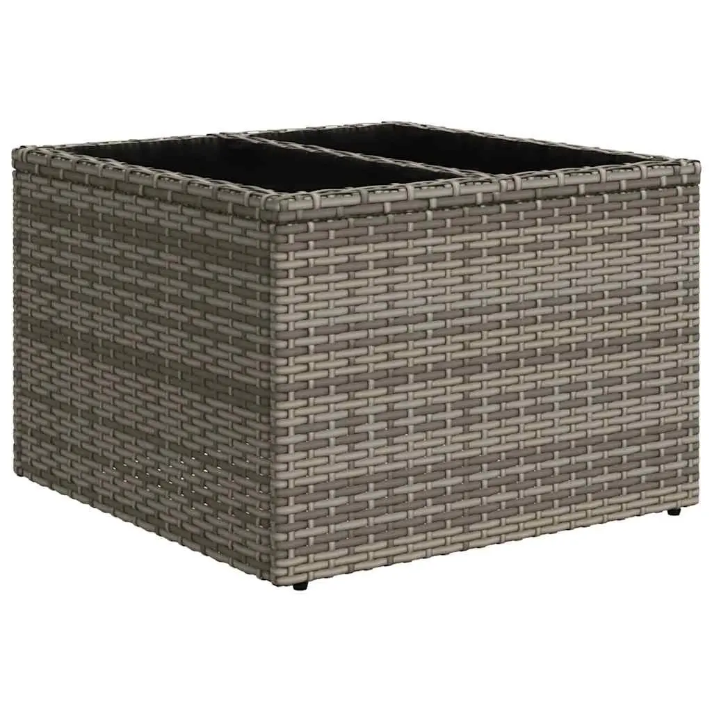 Garden Sofa Set 9 Piece Modular PE Rattan Outdoor Furniture Grey with Storage