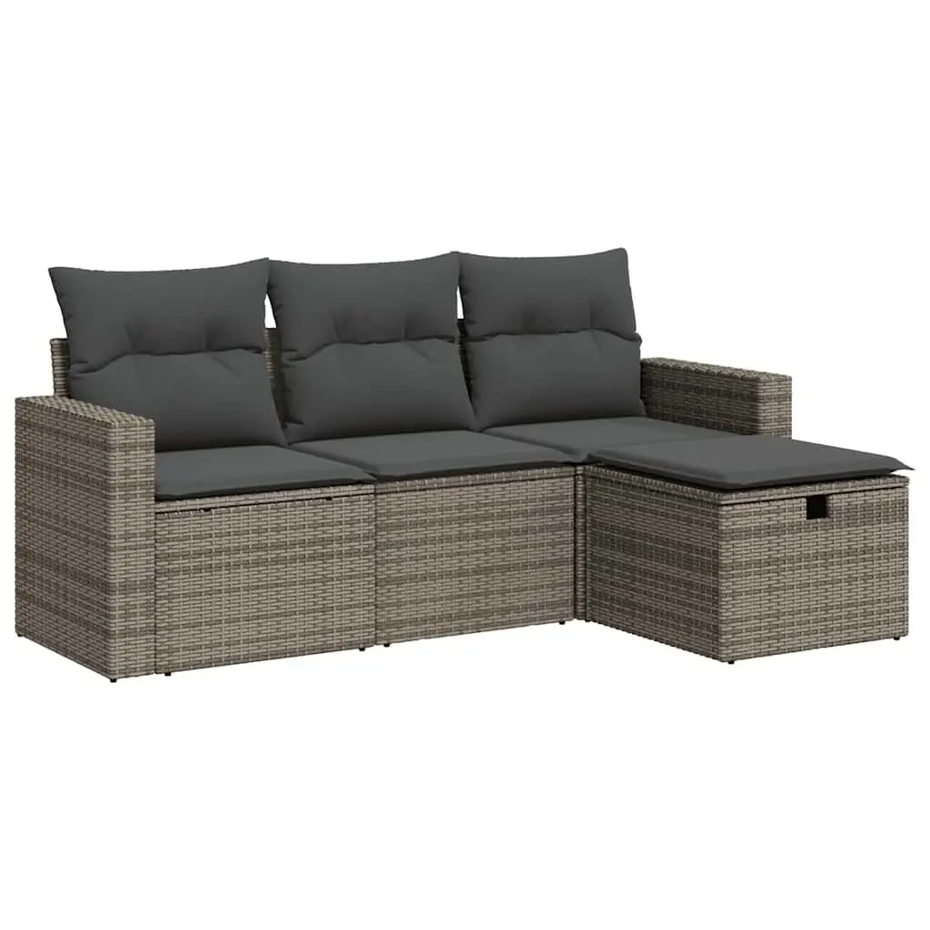 4 Piece Garden Sofa Set for Outdoor Use