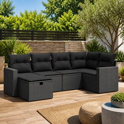 Practical 6 Piece Outdoor Sofa Set for Your Garden
