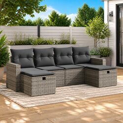 Practical 6 Piece Garden Sofa Set with Storage