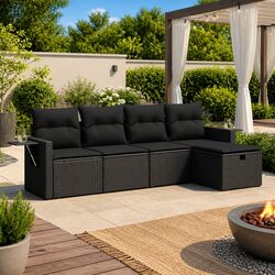 Practical 5 Piece Garden Sofa Set for Outdoor Living