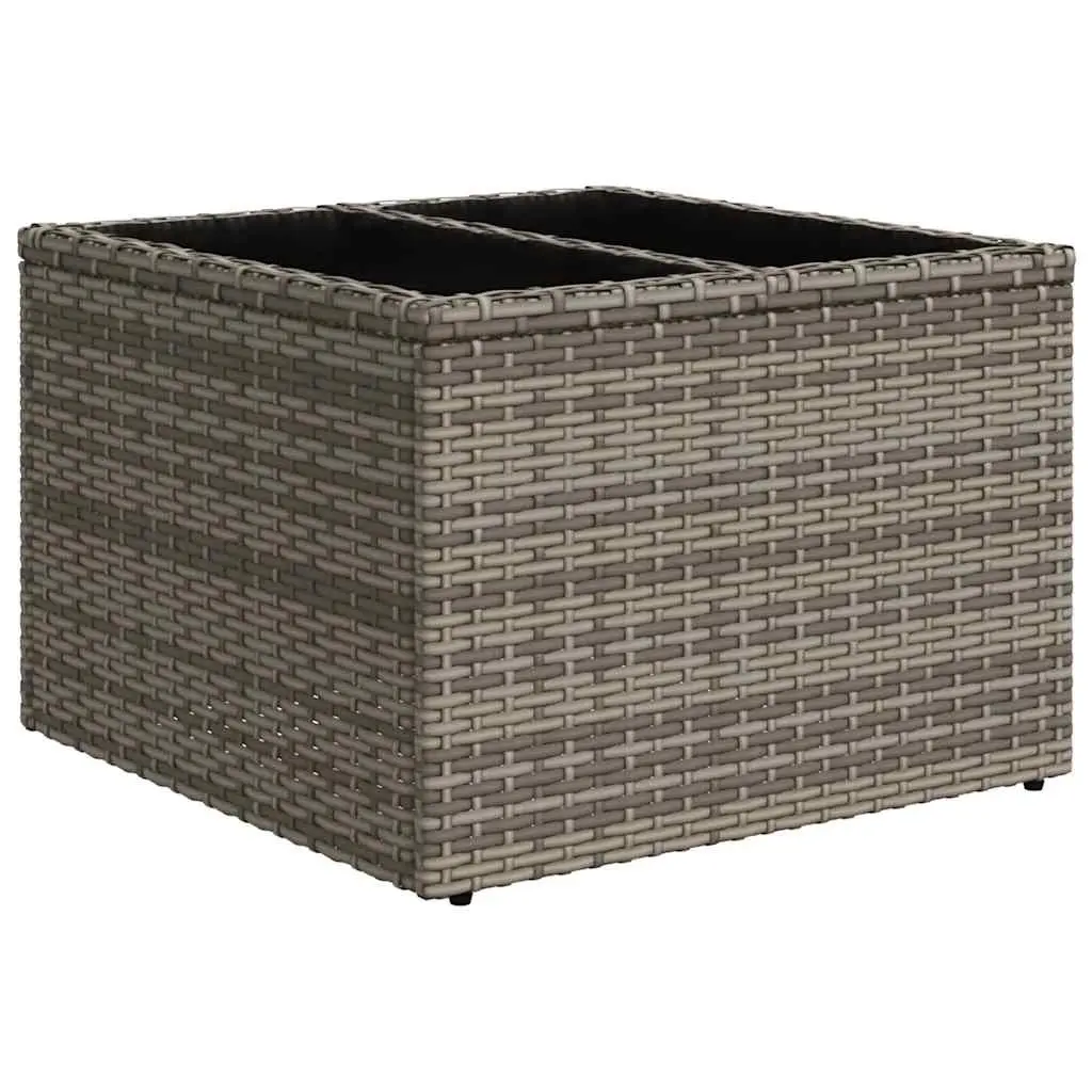 Garden Sofa Set Modular PE Rattan 6 Piece Outdoor Furniture Grey Patio Lounge