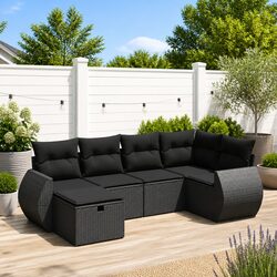 Practical 6-Piece Sofa Set for Outdoor Use