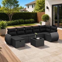 Practical 8 Piece Modular Sofa Set for Outdoor Use