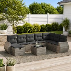 Practical 9-Piece Sofa Set for Outdoor Use
