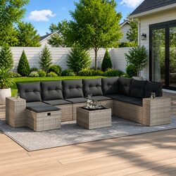 Practical 9 Piece Garden Sofa Set for Any Outdoor Area