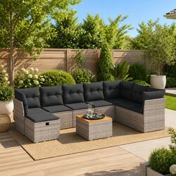 Versatile 9 Piece Garden Sofa Set for Outdoor Living