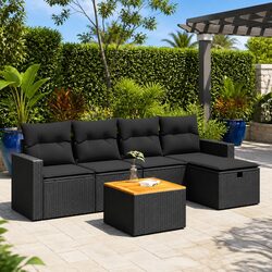 Practical 6-Piece Garden Sofa Set for Outdoor Living