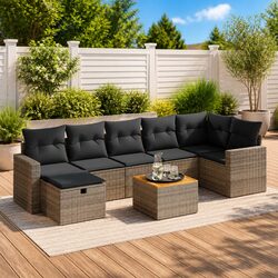 8-Piece Modular Garden Sofa Set for Versatile Outdoor Living