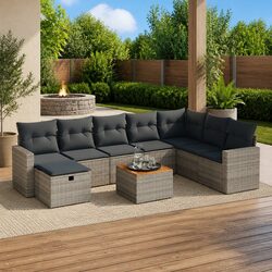 9 Piece Outdoor Sofa Set for Home Relaxation