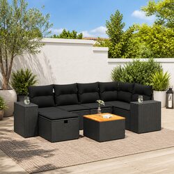 Functional 7 Piece Garden Sofa Set with Storage Options