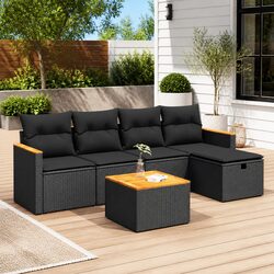 Perfect for Entertaining: 6-Piece Garden Sofa Set