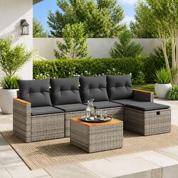 Practical 6-Piece Outdoor Sofa Set with Storage